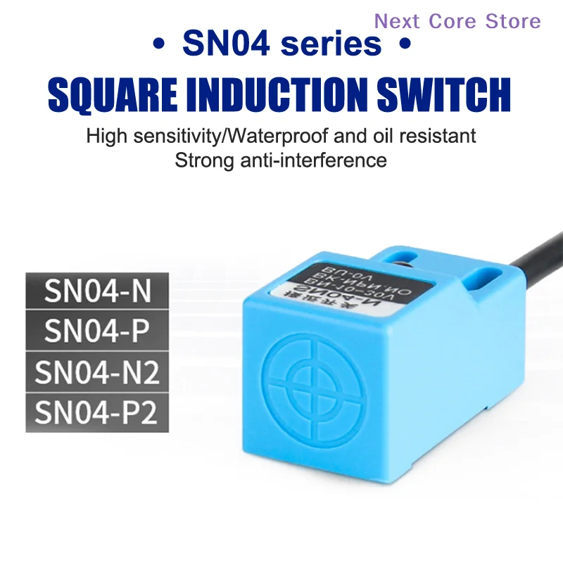 [NC]NPN PNP SN04-N SN04-P SN04-N2 SN04-P2 Metal Detection Sensor Proximity Switch For Metal Detection Square Induction Switch