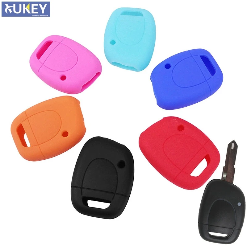 Silicone Key Case Fob Cover For Renault Clio Kangoo Twingo 1 Button Remote Key Shell Protector