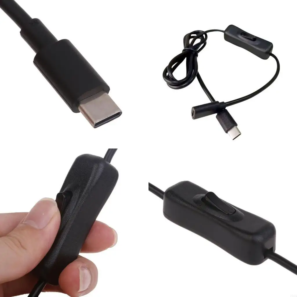 193A USB C Extension Cable with On/Off Switch Perfect for Charging and Data Transfer on Any Type C Device