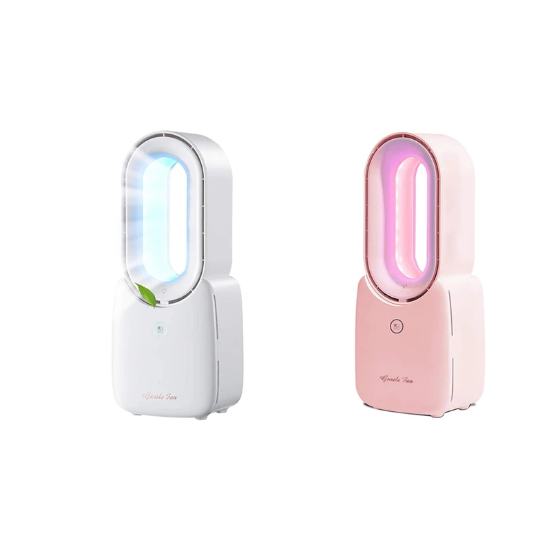 Bladeless Fan, Table Fan Air Cooler Small Table Fan Rechargeable Battery USB Personal Fan, For Office Bedroom