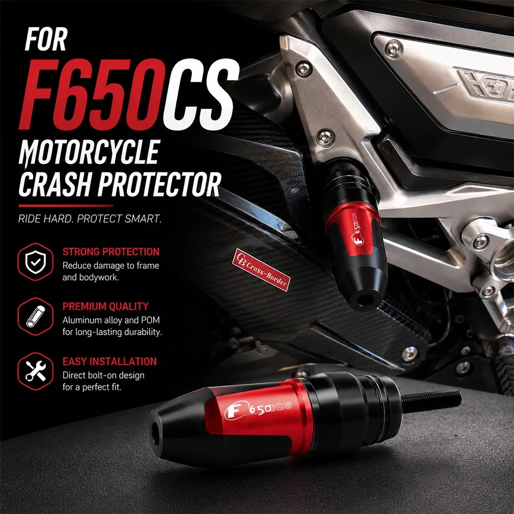 Motorcycle Frame Crash Slider Anti‑Collision Anti‑fall Protector Bumper Guard Modify Accessories For F650CS Motorbike
