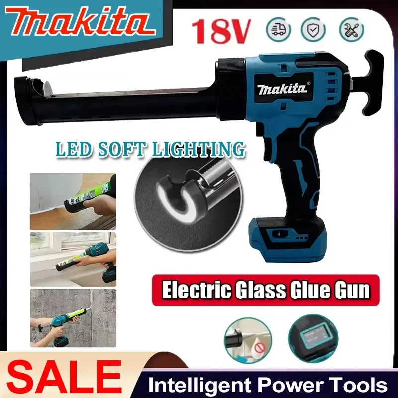 

Makita Glue Seal Sealant Tool Glass Doors Windows Electric Glass Glue Gun Cement Glass Adhesive Wireless Filling Sewing Gun