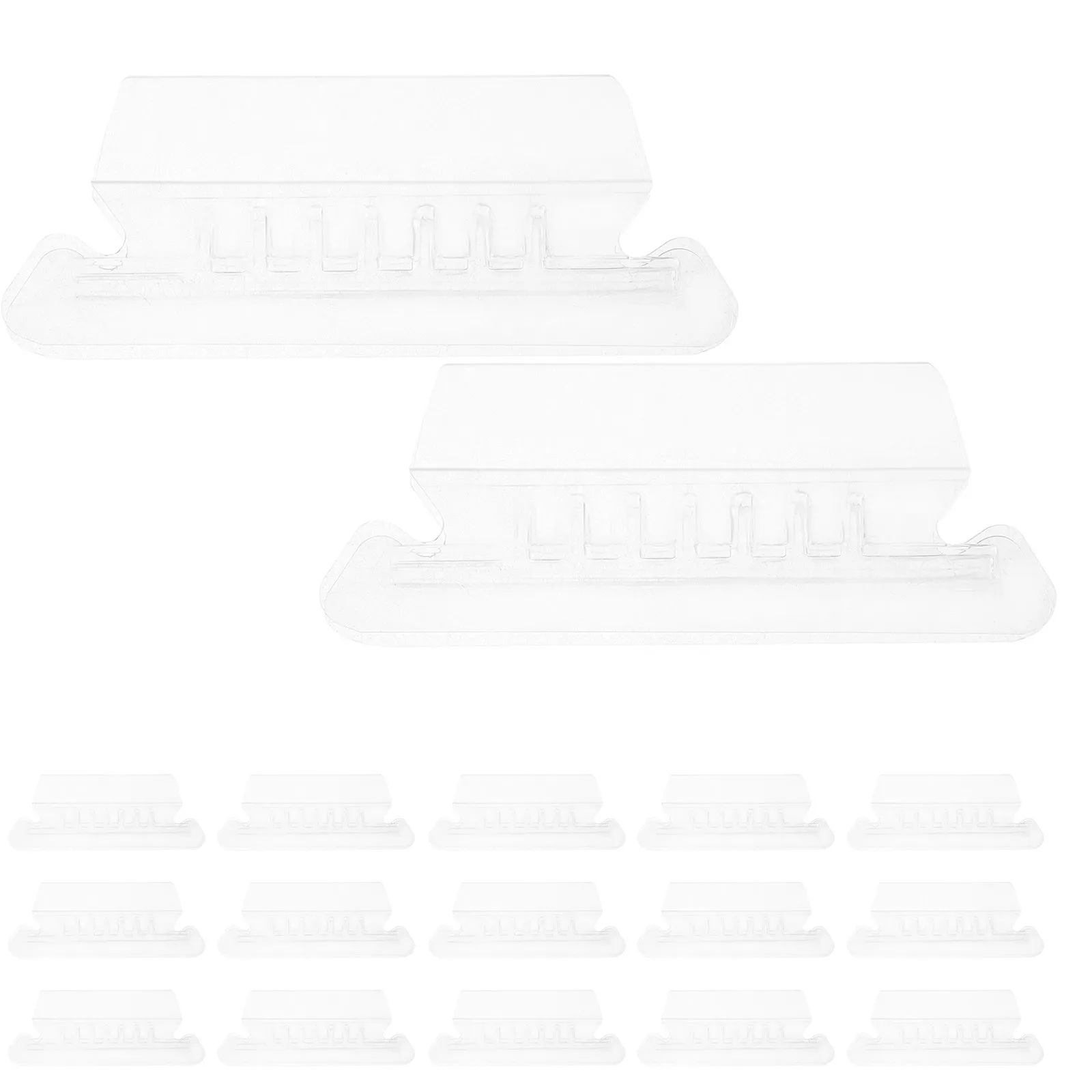 Hanging File Folder Tabs 100 Pack PVC Index Clips with Label Inserts for Office Home Document Organization