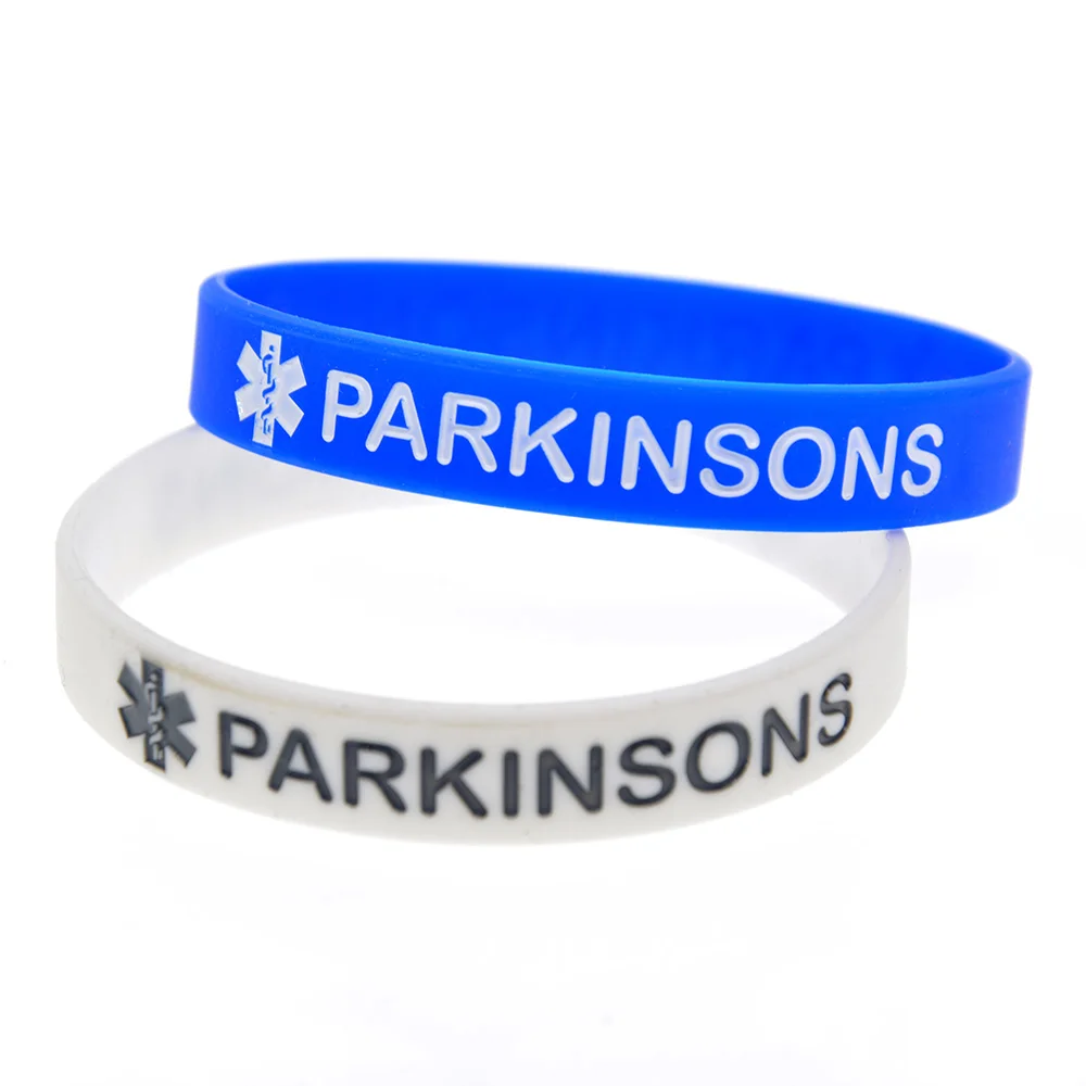 50 Stück Parkinson-Medizinische Notfall-Silikonarmbänder, Notfall-ID-Gummiband, Armreif für ältere Patienten zur täglichen Warnung – Detail 8