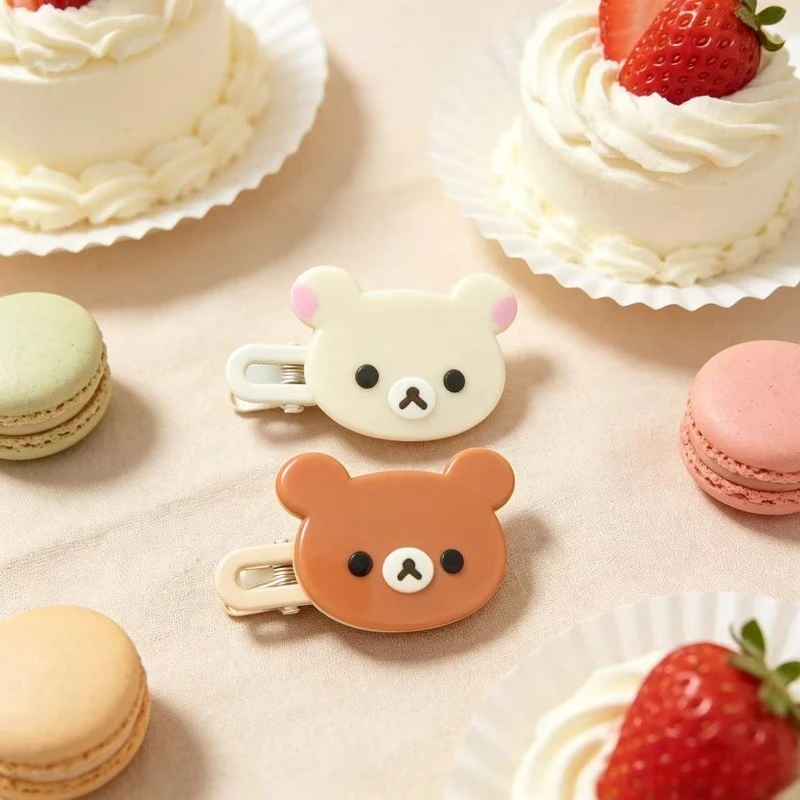 Cute Rilakkuma Hair Clip Seamless Girls Side Duckbill Clip Sweet College Style Student Bangs Clip