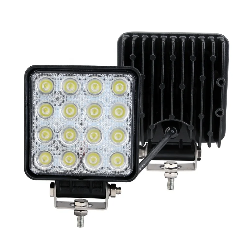 

48W Led Square Headlights Tuff Plus Hot Sale 4.3 Inch Square Led Work Light For Truck Tracto Atv Utv Boat Led Working Lights