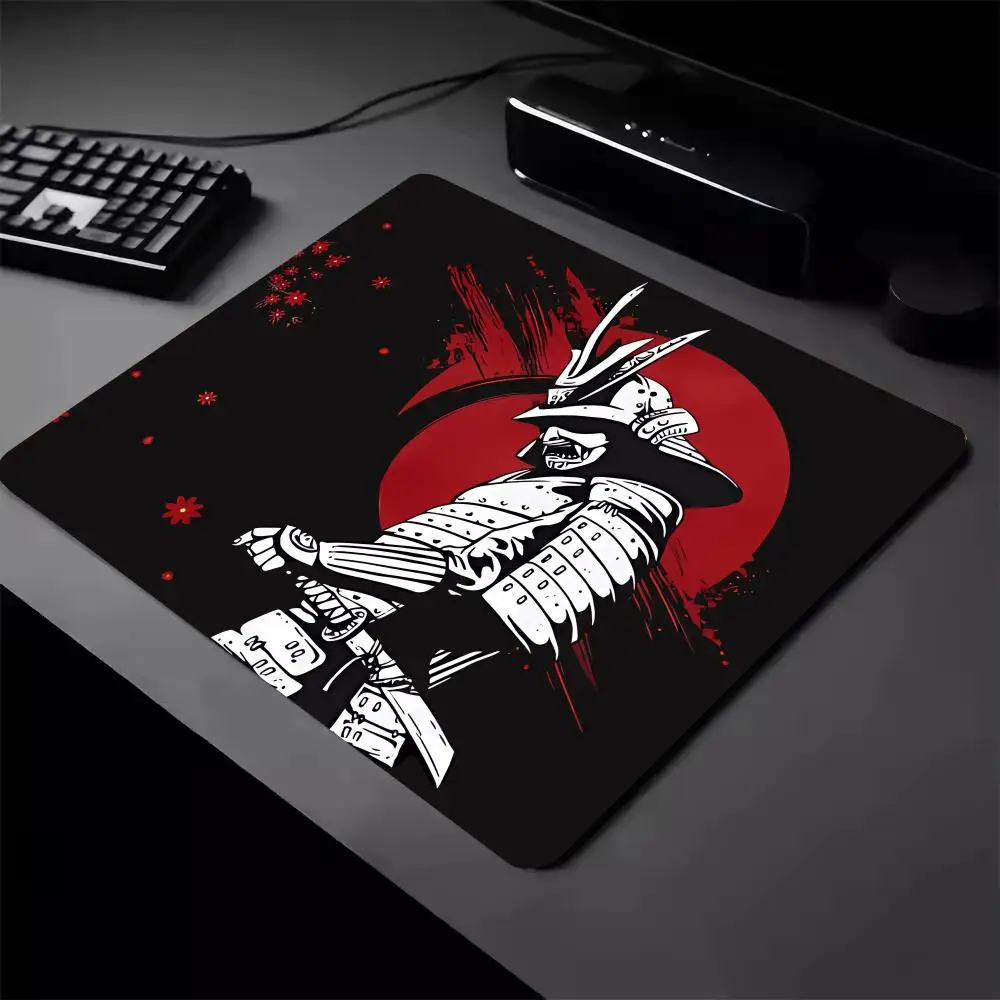 

Japan samurai Mouse Pad Gamer Anti-slip HD Desk Mat Square Gaming Office Accessories Rug Mousepad PC Rubber Keyboard Table Mats