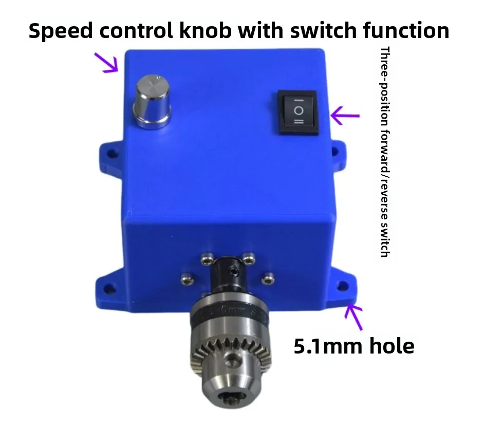 545 brushed DC DC24V geared motor speed regulation integrated machine stepless speed regulation forward and reverse large torque