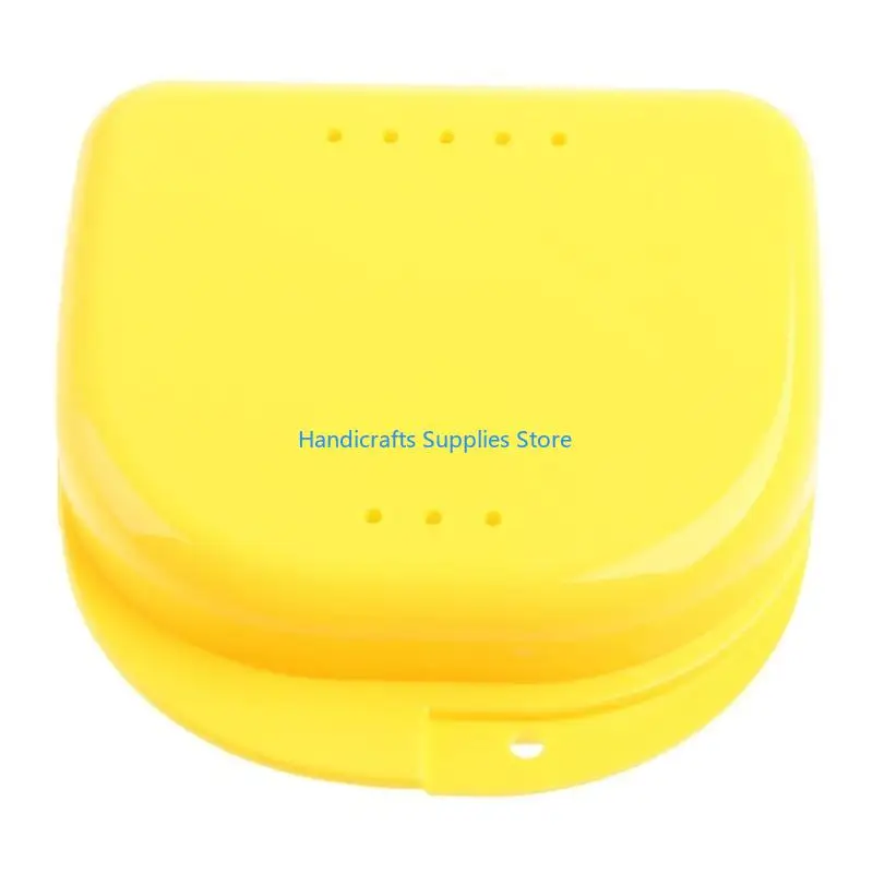 R1WA Retainer for Case with Vent Holes Orthodontic Mouth Guard Box Denture Storage for Case Tight Lock Holder False Toot