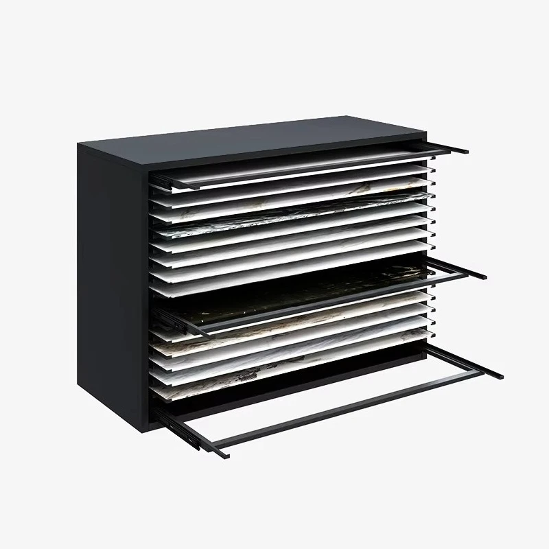 &c Customize Oem Odm Marble Quartz Granite Wood Floor Ceramic Tile Stone Sample Drawer Display Units Rack Stands for Showroom