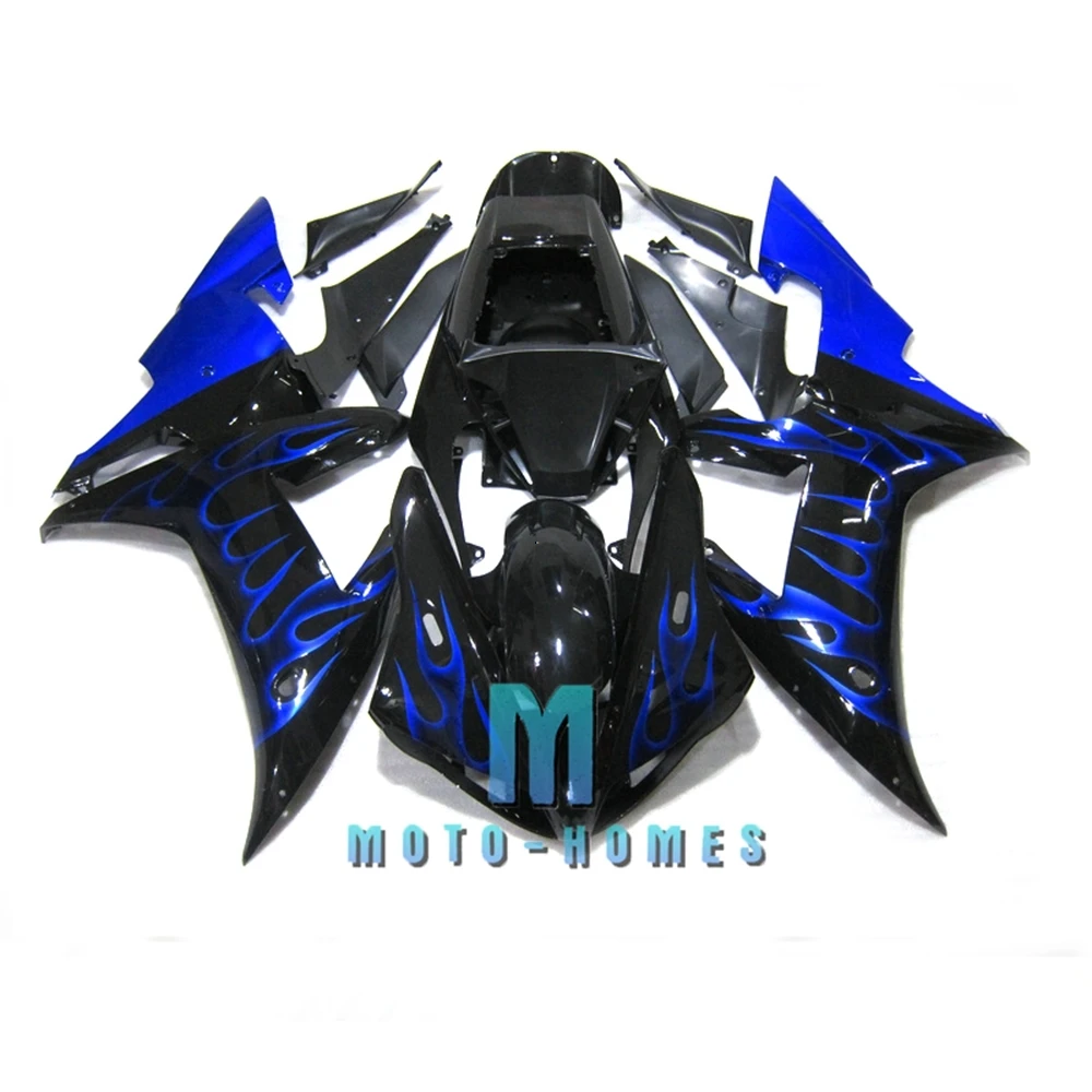 Motorcycle Bodywork for YZF-R1 98 99 YAMAHA R1 1998 1999 Injection Wrecked Rebuild Bike ABS Plastic Fairings Kits Blue Flames