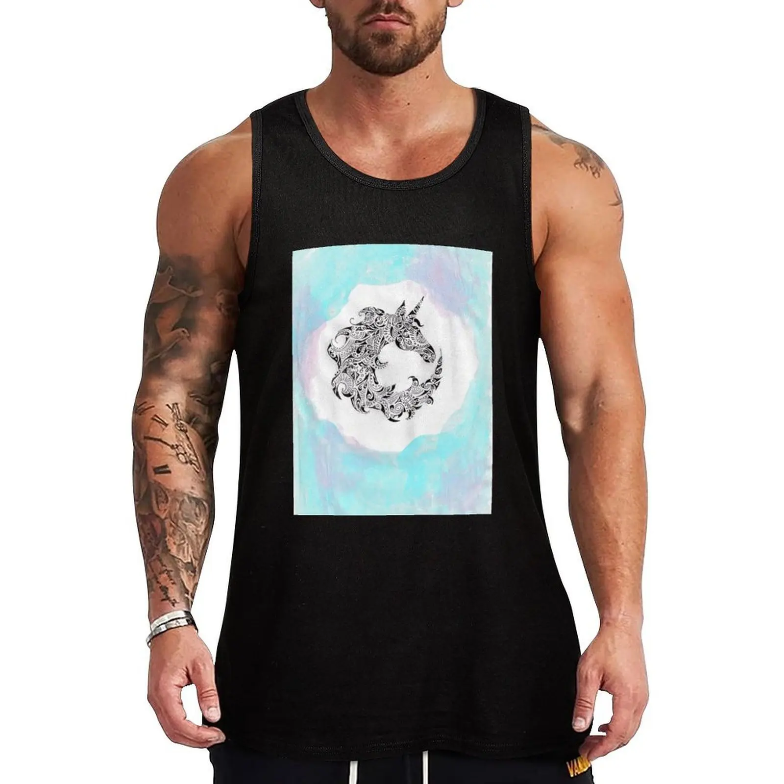 

Unicorn Tank Top Solid Color Tank Top Regular Fit Comfort Undershirt