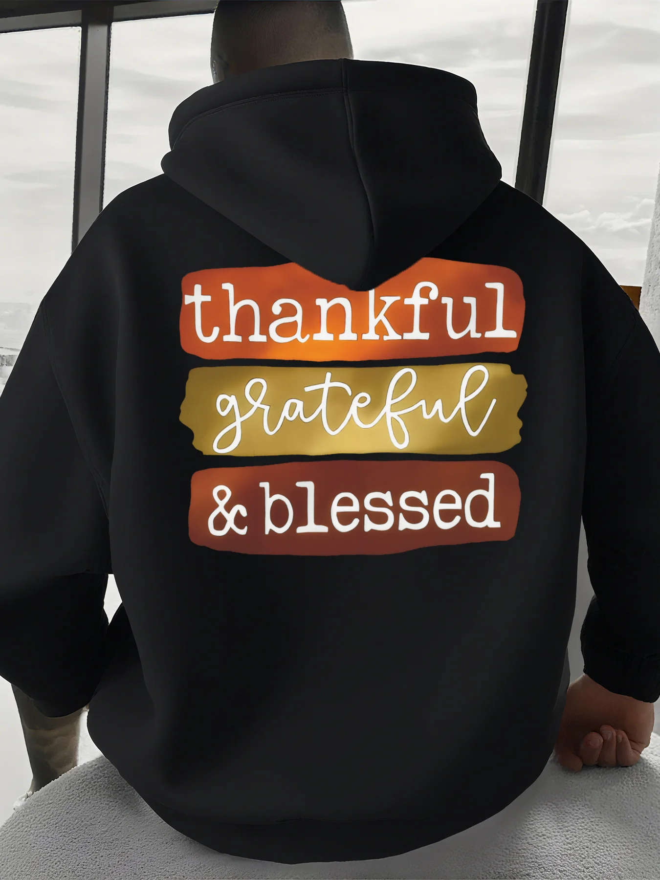 تخفيضات كبيرة على المستودعات المحلية، سترة بغطاء للرأس للرجال، طراز غير رسمي، تصميم الامتنان، ملابس للبالغين، إصدار عادي، مادة ناعمة #1