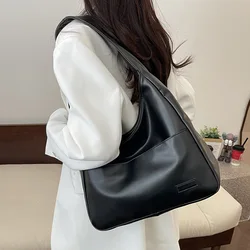 New Women Tote Bag Large Capacity Fashion Luxury Designer Women's Shoulder Bags PU Soft Leather Girl's School Bag