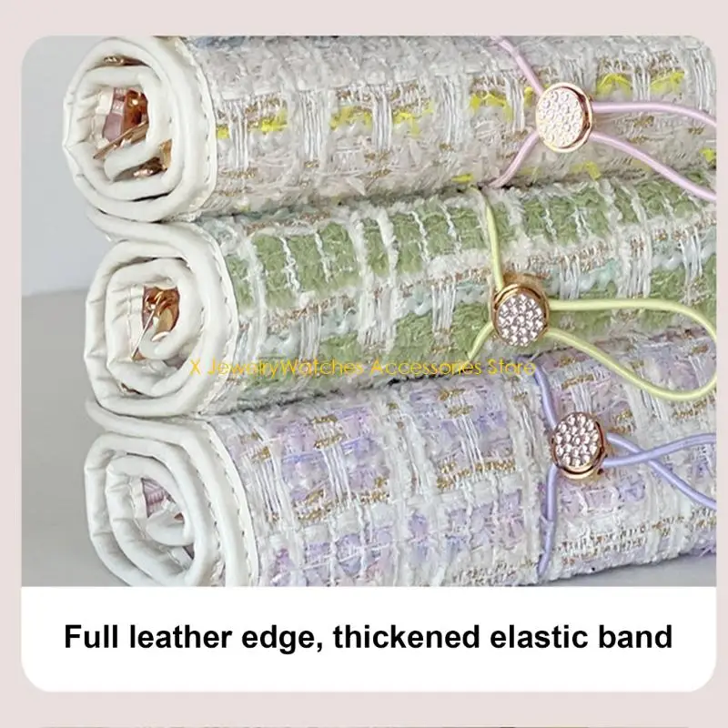 

31KD Sustainable Canvas Jewelry Organiser Roll Necklace Earring Storage Container