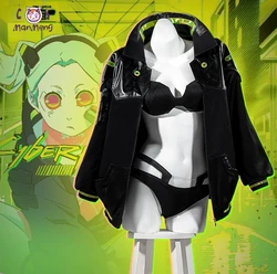 Anime Cyberpunk Edterunners Rebecca Cosplay Costume Jacket Wig Tattoo Stickers Headwear Suit Halloween Costumes for Women