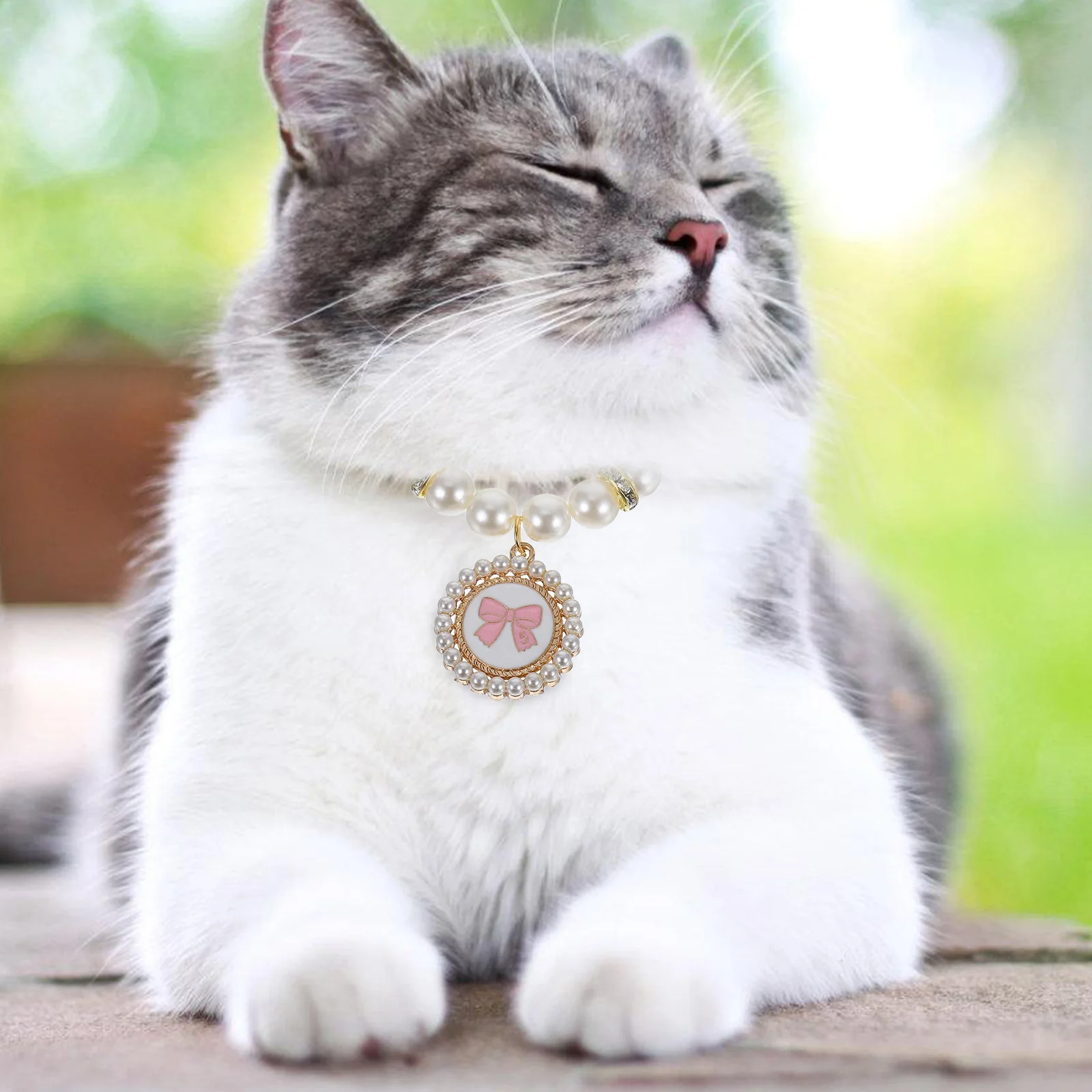

Pet Collar For Dogs Cats Elegant Pearl Necklace Adjustable Chain For Small Medium Large Pets Dog Choker Puppy