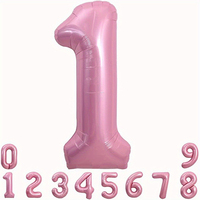 40inch Pink Foil Birthday Balloons Helium Number Ballon Figures Wedding Decor Birthday Party Decorations Baby Shower Globos
