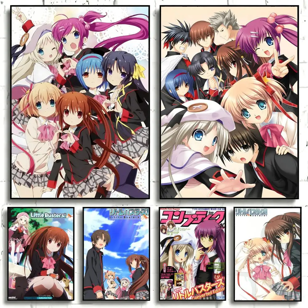 Anime L-Little B-Busters! Poster Self-adhesive Art Waterproof Paper Sticker Coffee House Bar Room Wall Decor