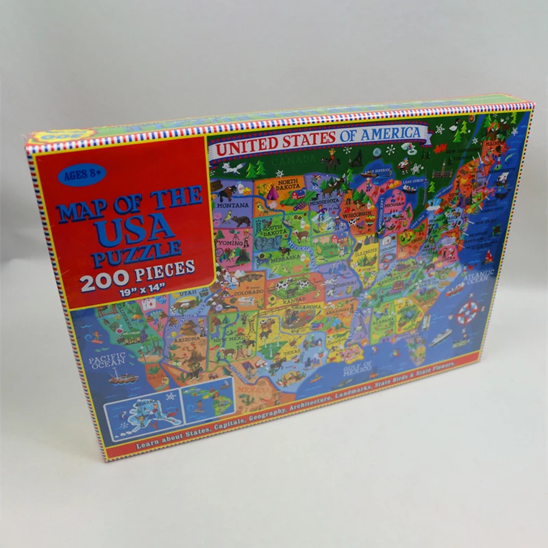 Map Puzzle Attractive High Quality Challenging Interactive Educational Gift Adult World Jigsaw Puzzle Brain Stimulating Pleasure