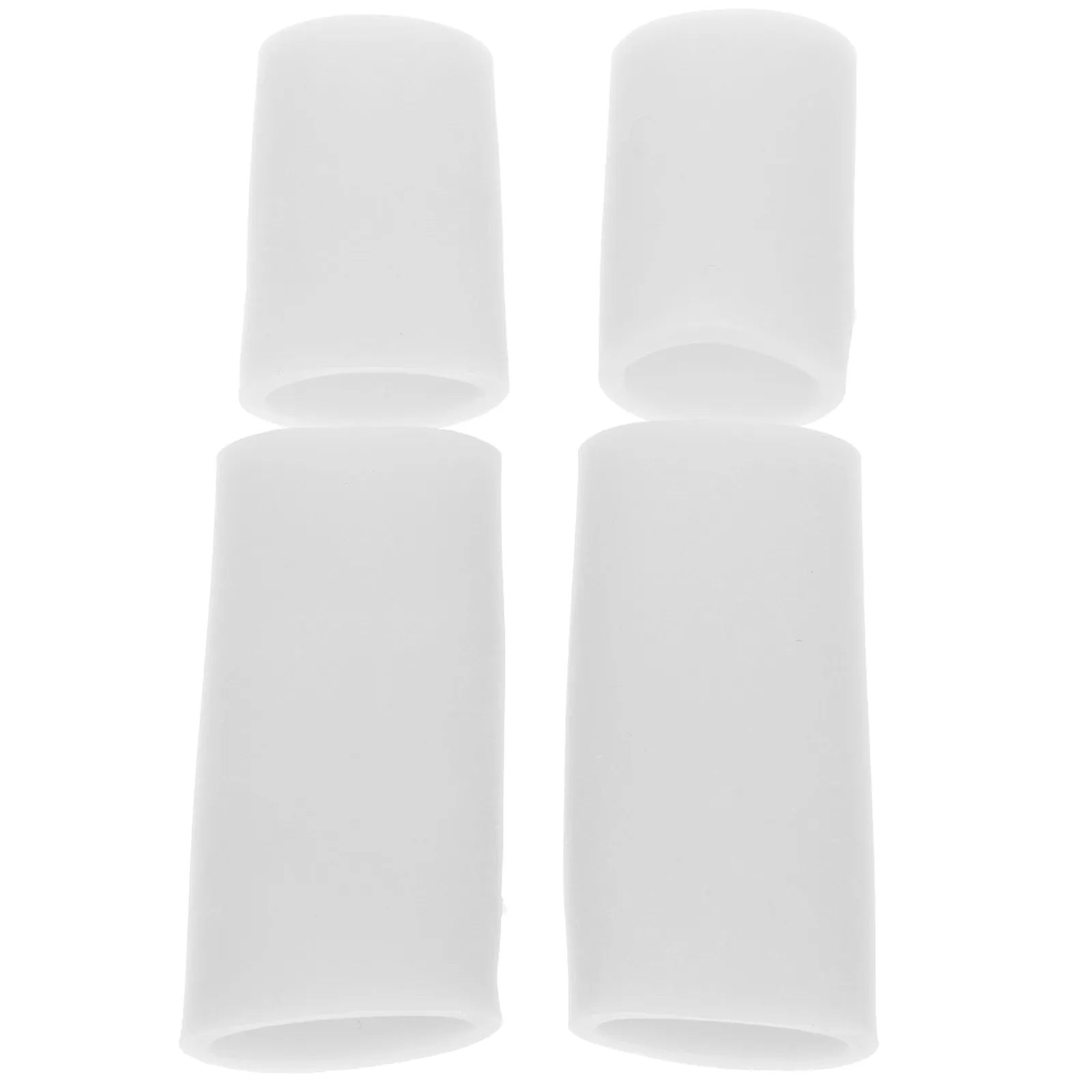 2Pairs Gel Finger Cots Silicone Finger Protectors Waterproof Reusable Thumb Sleeves for Cracked Fingertips Typing Crafting