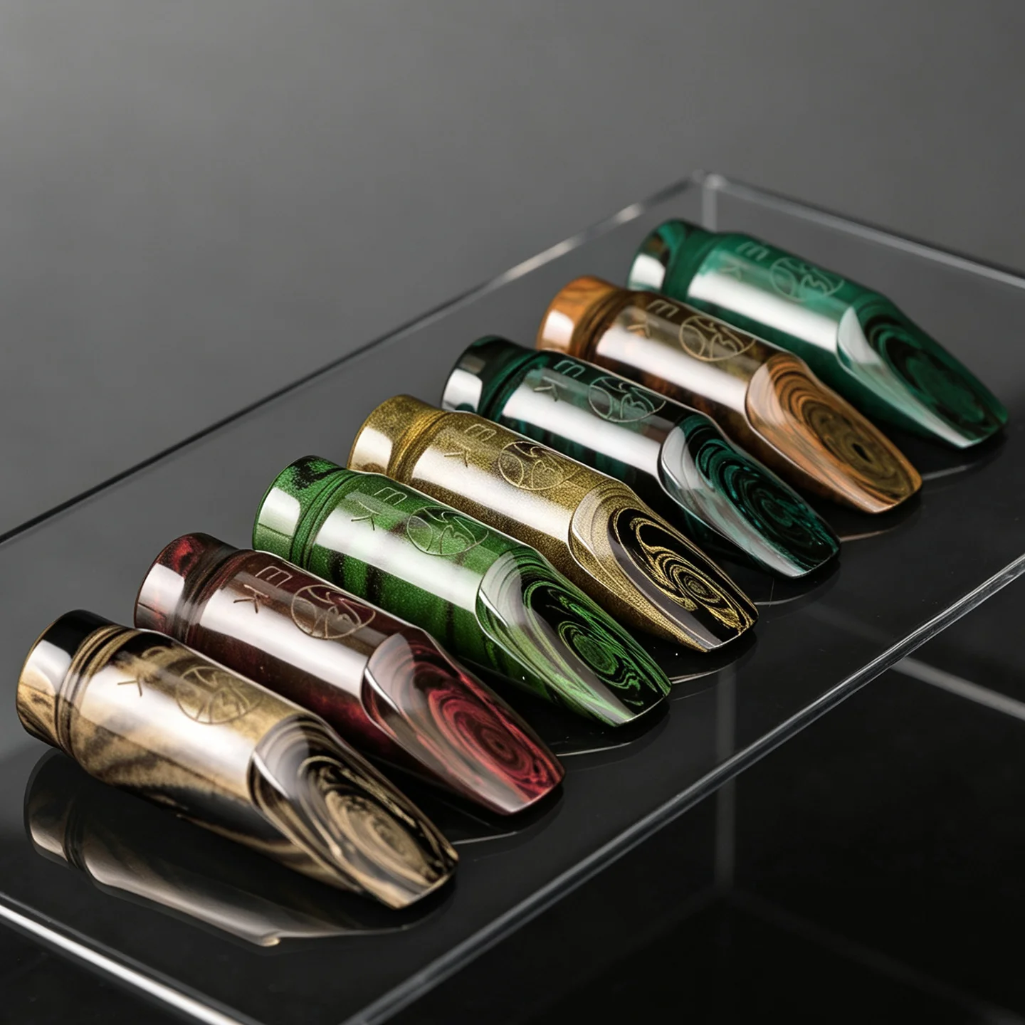 JEK Bb Soprano Saxophone Mouthpiece Vintage Color Germany Import Colored hard rubber Smooth Jazz .