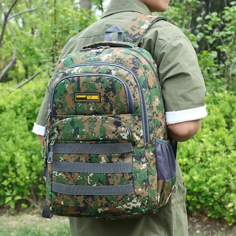 Camouflage Tactical Backpack Men's Large Capacity Backpack Outdoor Camping Mountaineering Sports Backpack
