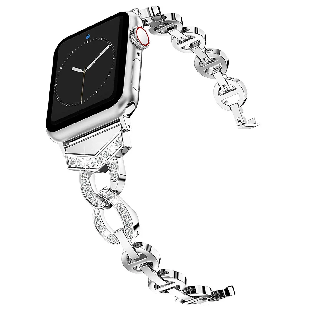 Damenarmband für Apple Watch 8 Band Ultra 49 mm 41 mm 45 mm Diamant-Stahlarmband IWatch-Serie 8 7 6 5 4 3 SE 38 mm 42 mm 40 mm 44 mm