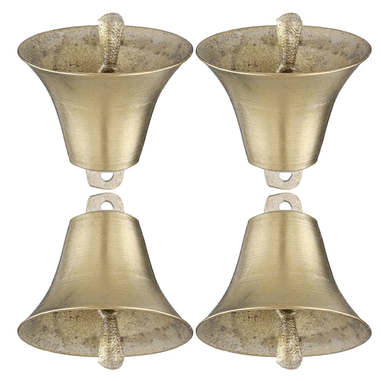 

4Pcs Farm Loud Copper Cow Sheep Bells Small Grazing Bells Vintage Anti-Lost Farming Bell Grazing Bell Farming Accessory