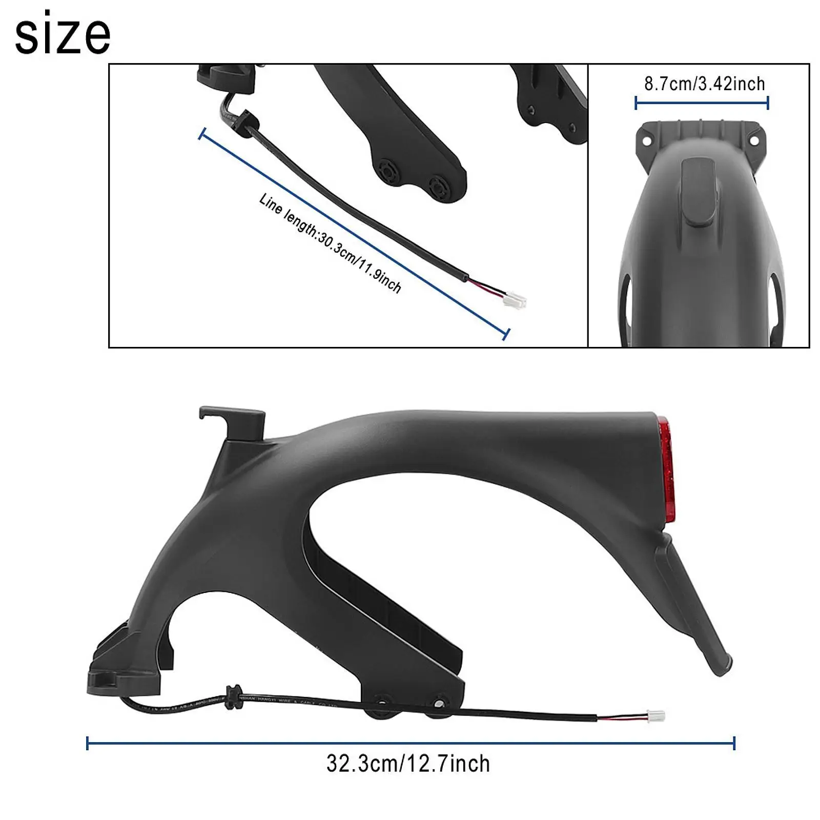 

Комплект задних брызговиков для электросамоката из полипропилена, простая установка, аксессуар для самостоятельной сборки, экономия на ежедневной чистке