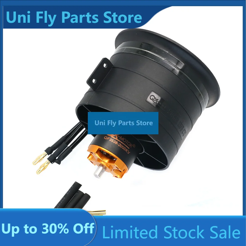 UniFly80mm EDF 12 Blades Ducted Fan QX-MOTOR QF3748 1000kv QF3538 2000KV Brushless Motor CW CCW 2000KV/1000KV For RC Drone Model