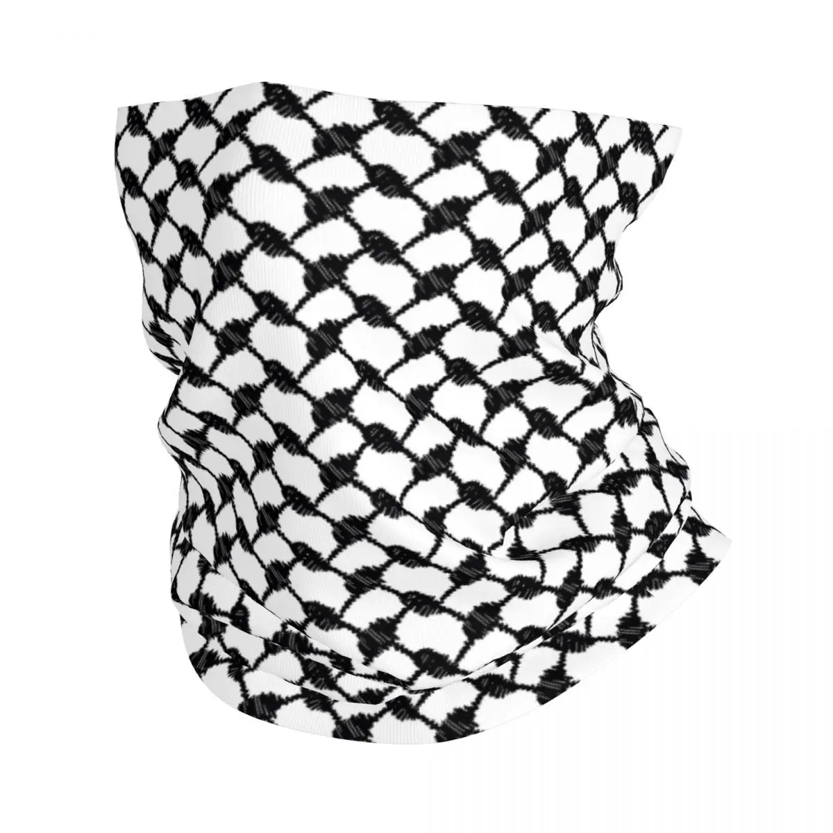 Black White Keffiyeh Bandana Neck Gaiter Print Shemagh Balaclavas Face Scarf Headwear Riding Unisex Adult Breathable