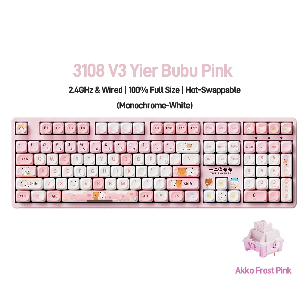Akko 3108RF Mechanical Keyboard 2.4GHz Wireless