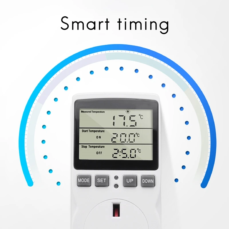 Regolatore di temperatura digitale presa termostato presa riscaldamento Timer di raffreddamento per serra Homebrew