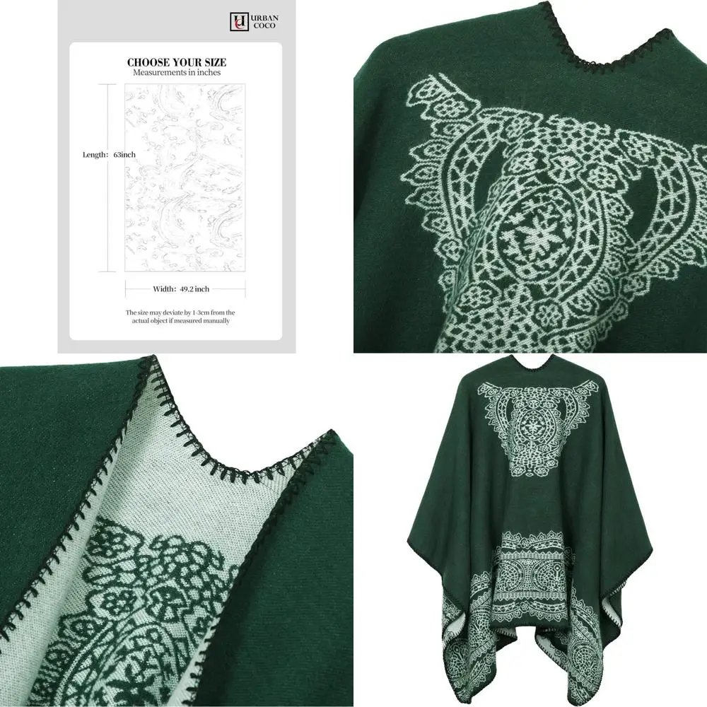 

Винтажная женская накидка-пончо с открытой передней частью для зимних накидок