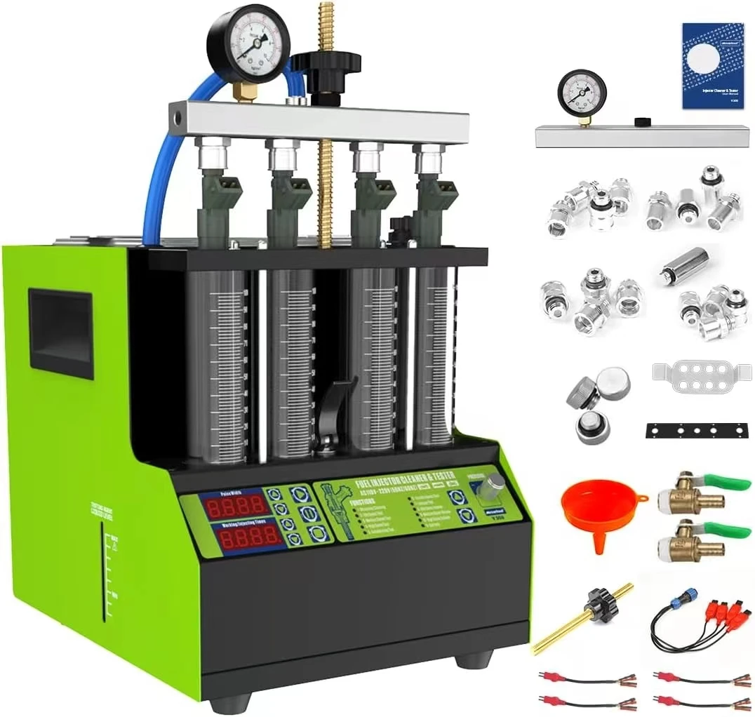 V310 220 V Ultrasonic Fuel Injector Cleaning And Testing Machine With 4 Cylinders Fuel Injection System Cleaning Kit