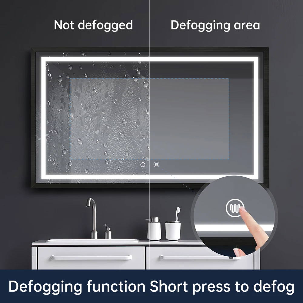 Smart Inductive Dimmer Switch DC12V 5A 60W LED Briver LED Double Touch Button Defogger Switches for Bathroom Mirror Light
