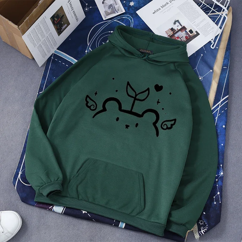 الخريف الشتاء موضة الاتجاه الكرتون طباعة المرأة هوديس Harajuku شارع العليا عادية تنوعا البلوز البلوفرات القمم للجنسين