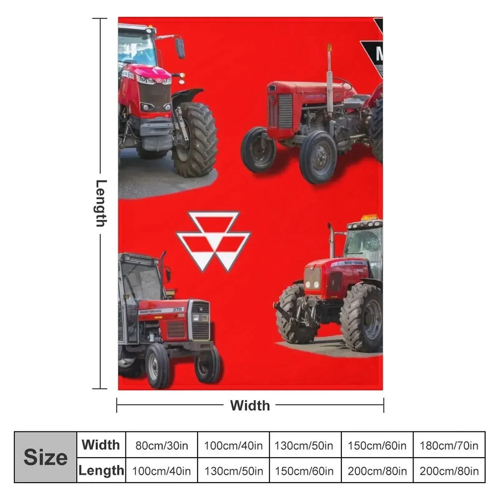 Red tractors Throw Blanket Furry Heavy Weighted Comforter Summer Beddings Plaid on the sofa Blankets