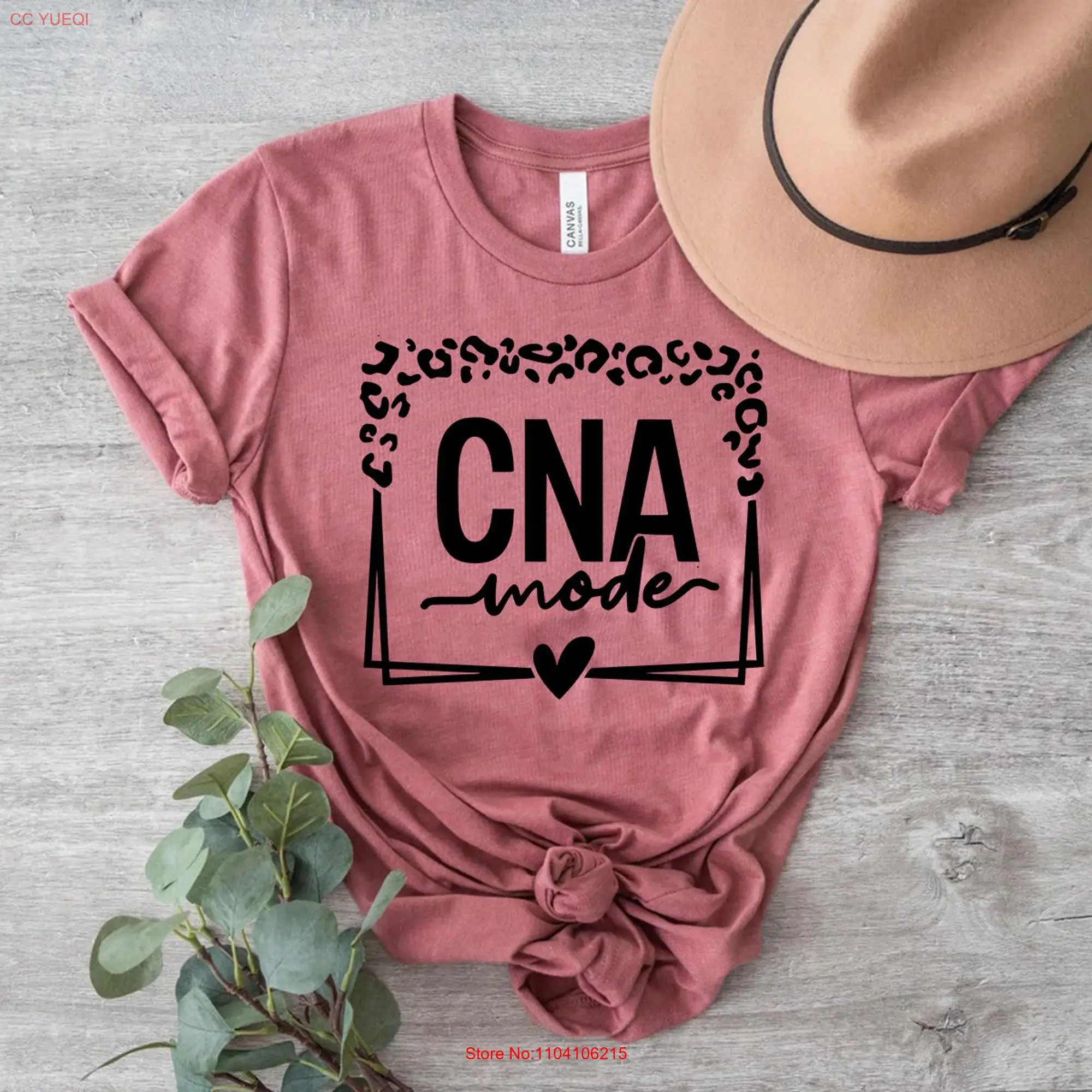 Cna Mode T Shirt Leopard Certified Nurse life Loyal long or short sleeves