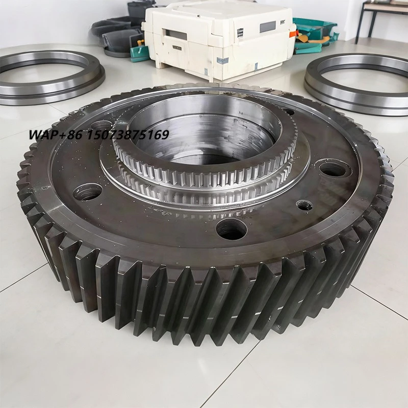 Yogie OEM Custom Large Module Heavy Duty Forged Alloy Steel Helical Girth Gear Wheel for Mining & Construction Machinery