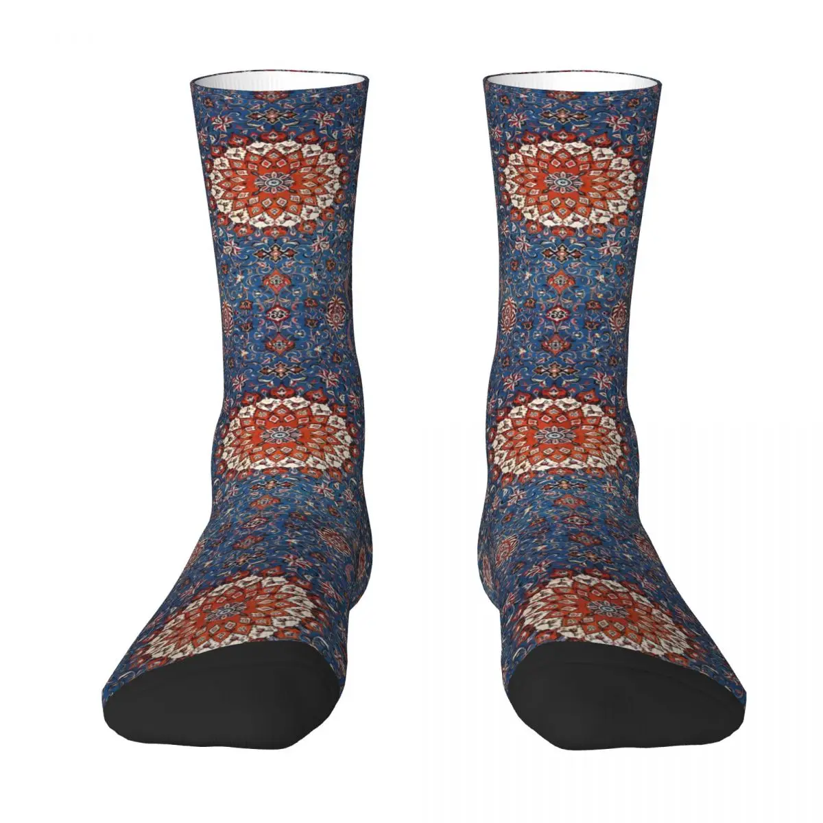 Retro Sarouk Antique Persian Men's Socks Unisex Hip Hop Pattern Printed Funny Crew Sock Gift