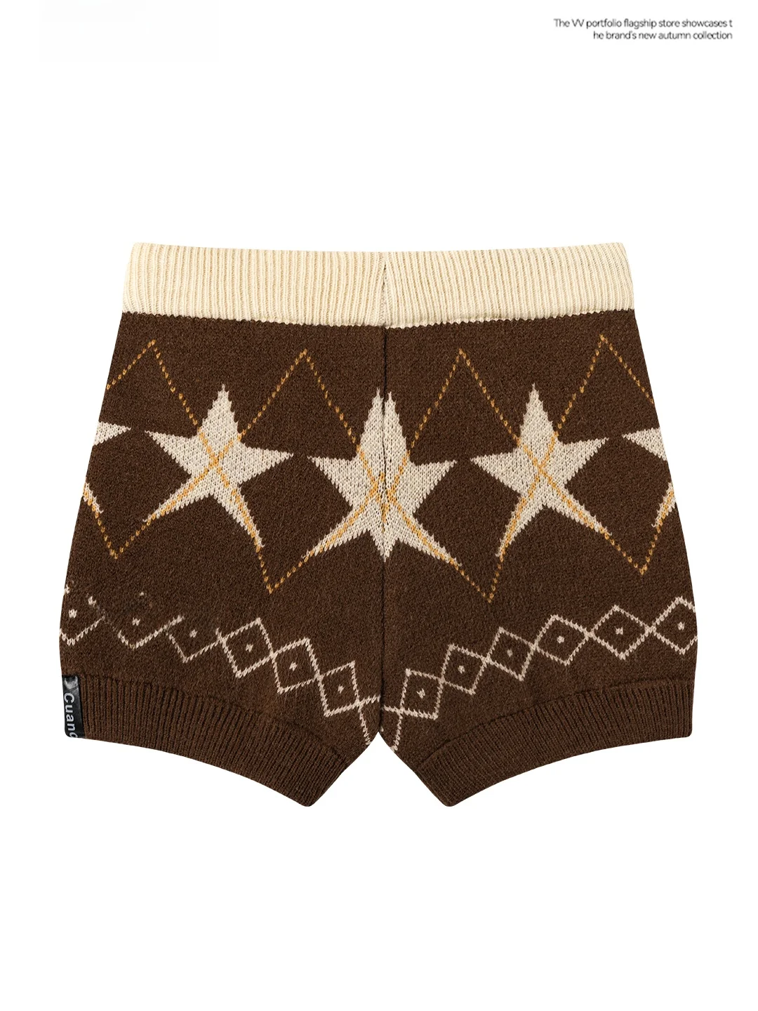 American Retro Brown Star Print Shorts Women Summer Sexy Slimming Butt Lifting Small Foot Pants Tight Fit Elastic Waist