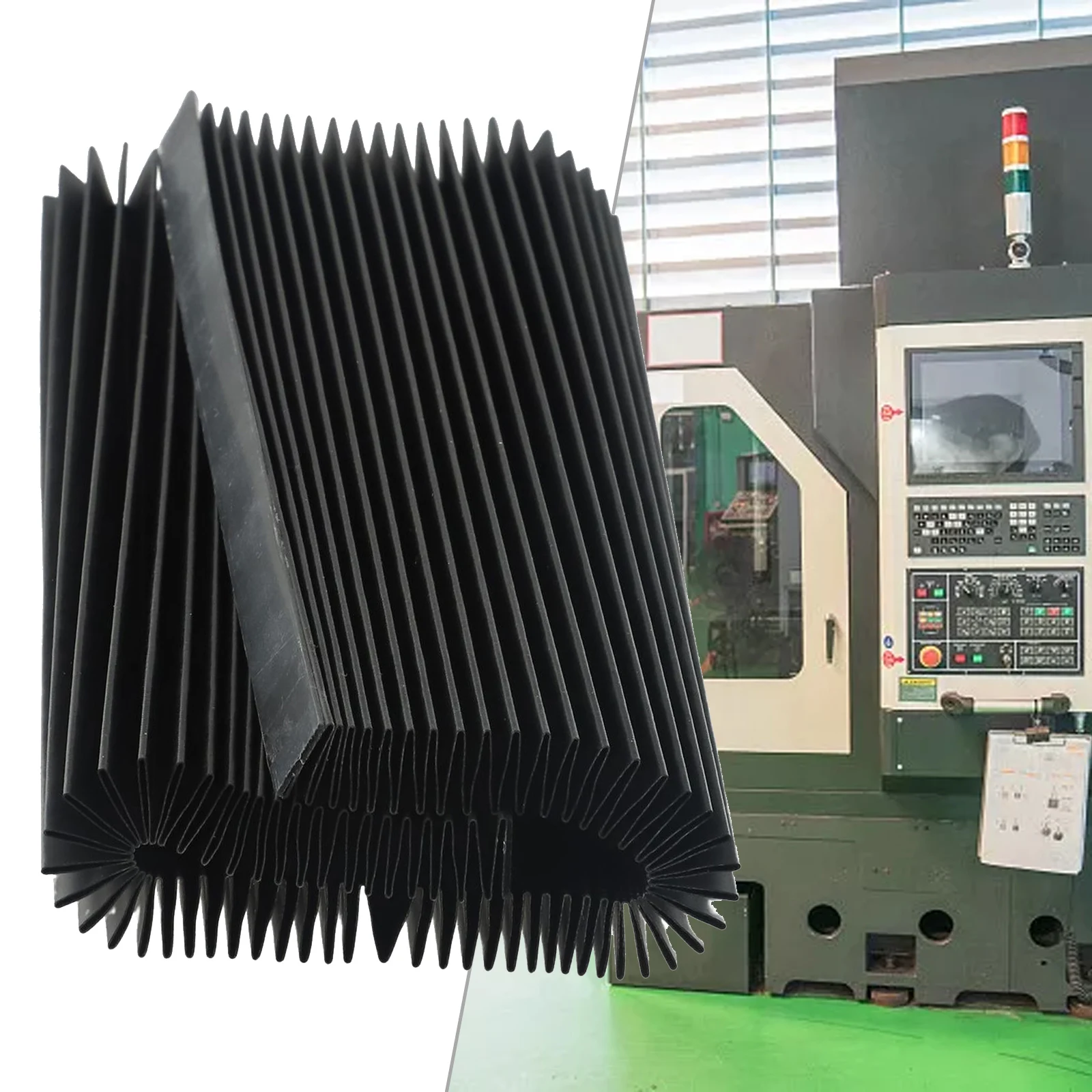 CNC Machine Tool Cover Dust Cloth 130mm-300mm Milling Machine Protection Flat Accordion Bellows Cover Tool