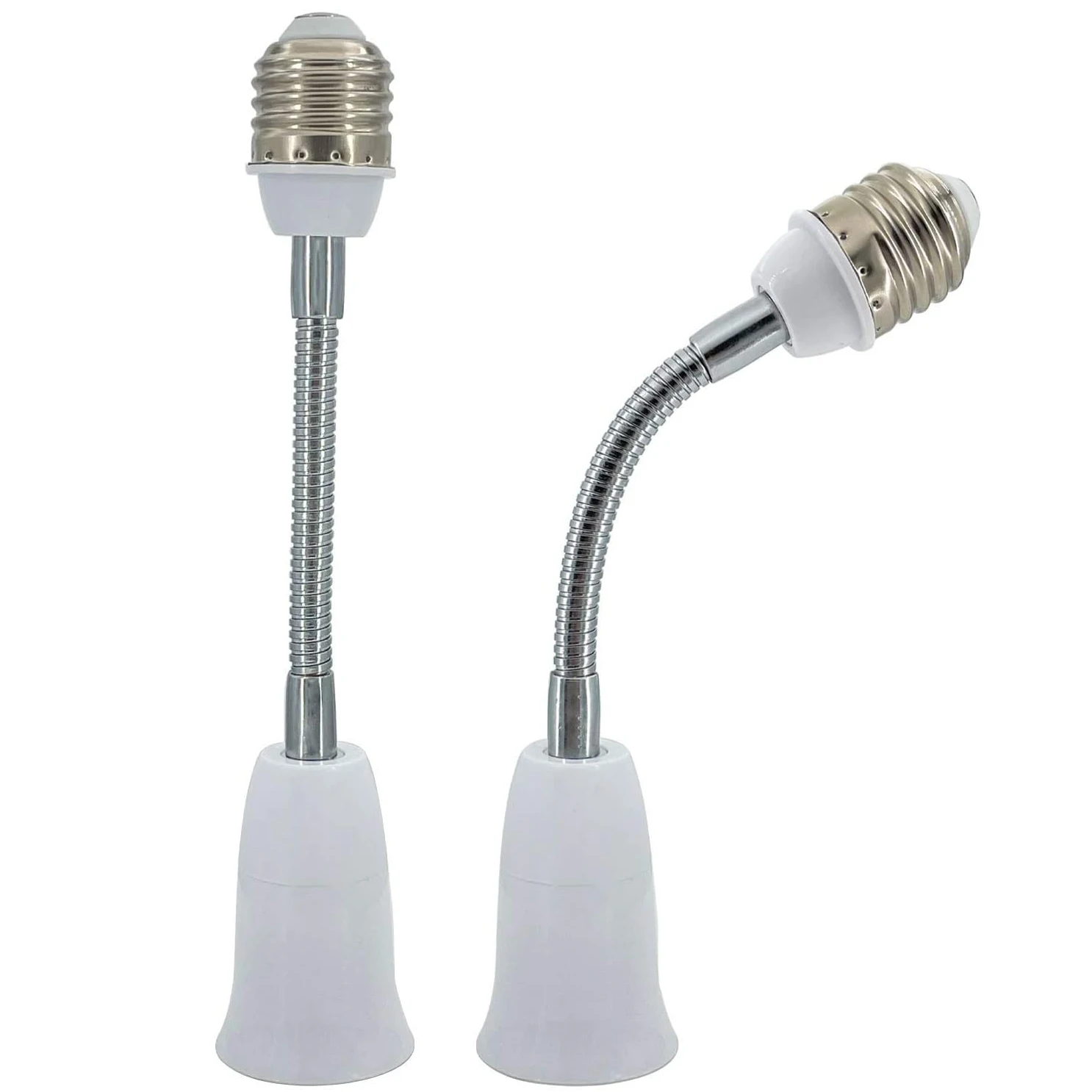 E26/E27 Light Socket Extender Adapter Bendable Flexible Gooseneck Adjustable Extension Socket Extender Adaptor 18cm