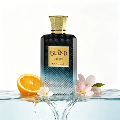 Khadlaj Island Dreams Unisex Perfume Fresh Aquatic Citrus Fragrance Elegant Gift for All - Fruit Floral Wood Musk Notes