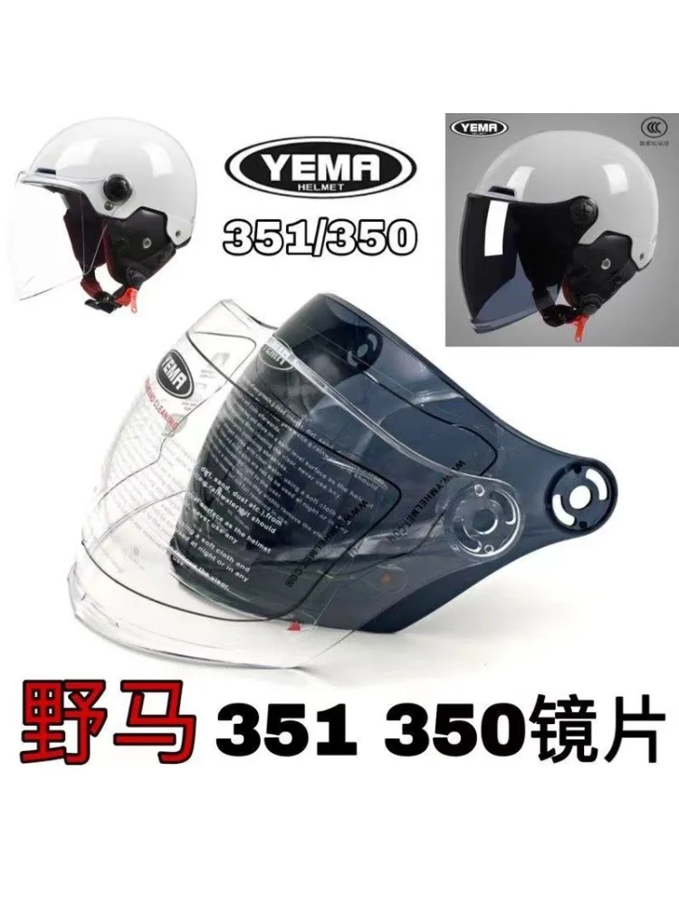 AliExpress YEMA 350/351 Helmet Lens Electric Bike Summer Sun Protection Windproof Universal Original Transparent Visor Viceras Para Casco