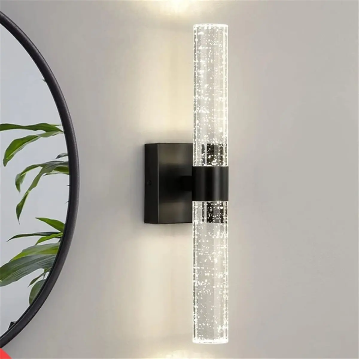 *X07A Nordic Crystal Rod LED Wall Lamp Bedroom Bedside Living Room Wall Light Aisle Interior Home Decoration