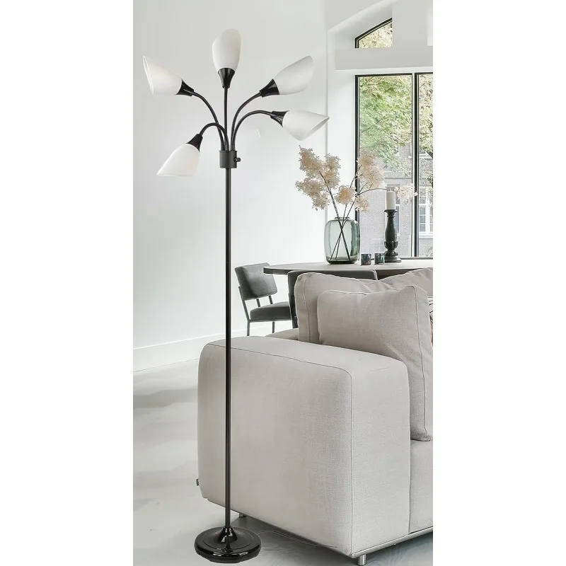 Imagem -04 - Multi-cabeça Medusa Floor Standing Lamp Posicionável Acrílico Branco Tons Interruptor do Modo de Luzes Alto Moderno Luz