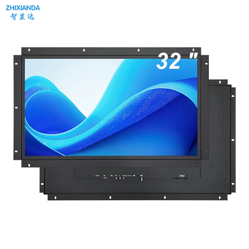 

ZHIXIANDA Factory price 32 Inch Open Frame Industrial Touch Screen Monitor 1920*1080 LCD Display HDMI/VGA for Kiosk